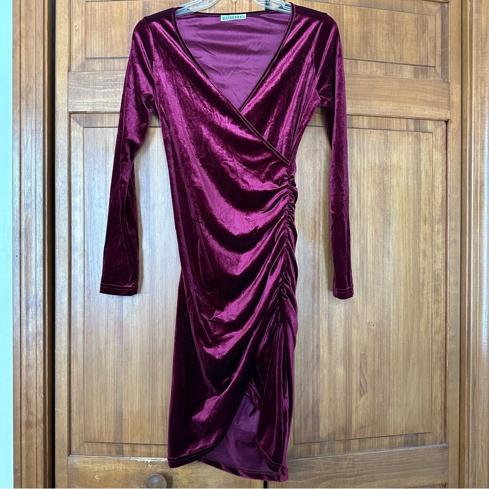 Elegant Velvet Wrap Dress